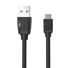 USB კაბელი VENTION VAS-A40-B025 USB2.0 A Male to Micro B Male Cable 0.25M Black